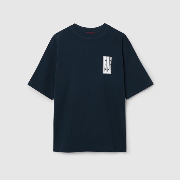 new jersey t-shirt with cotton print